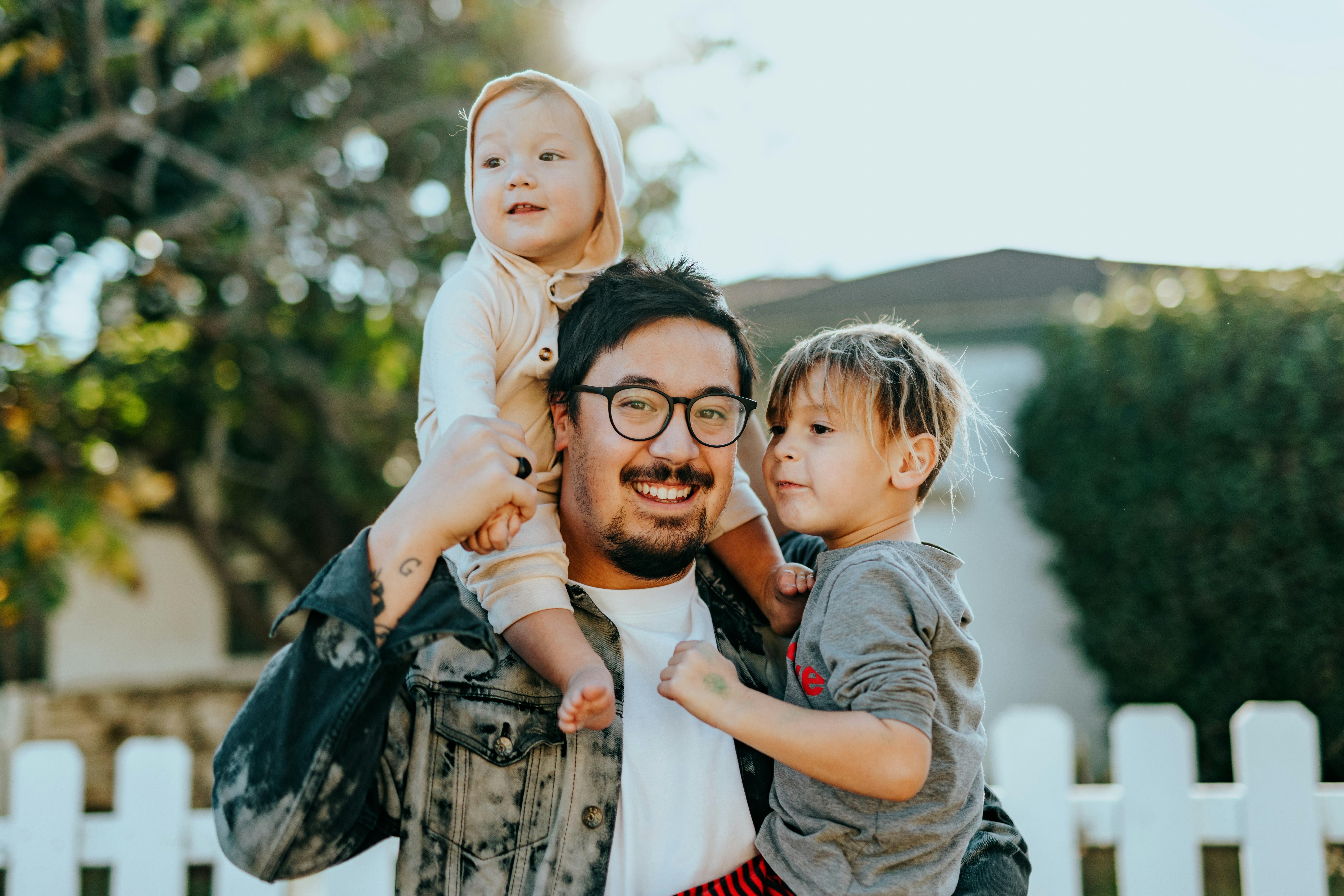 Father with children representing family financial planning